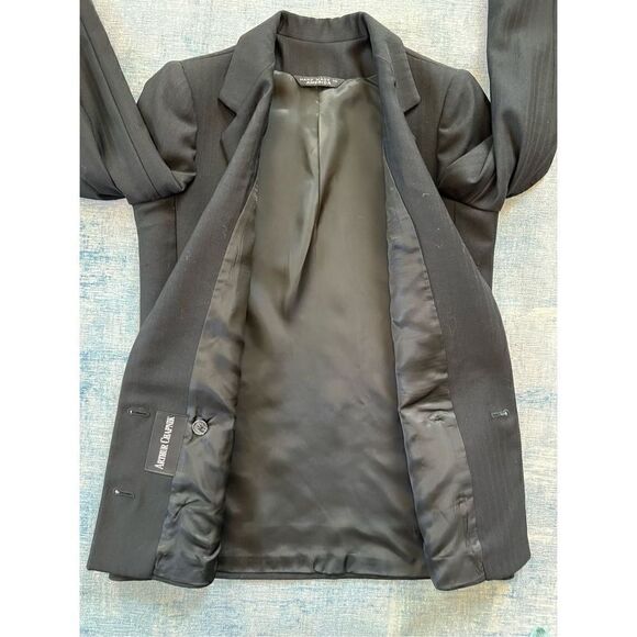 Arthur Chapnik Black Double Breasted Blazer Jacket Womens 8 - Picture 6 of 8
